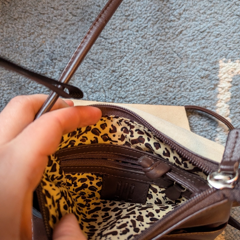 Small Crossbody Bag, genuine leather Brown/Cowhide - Picture 3 of 6